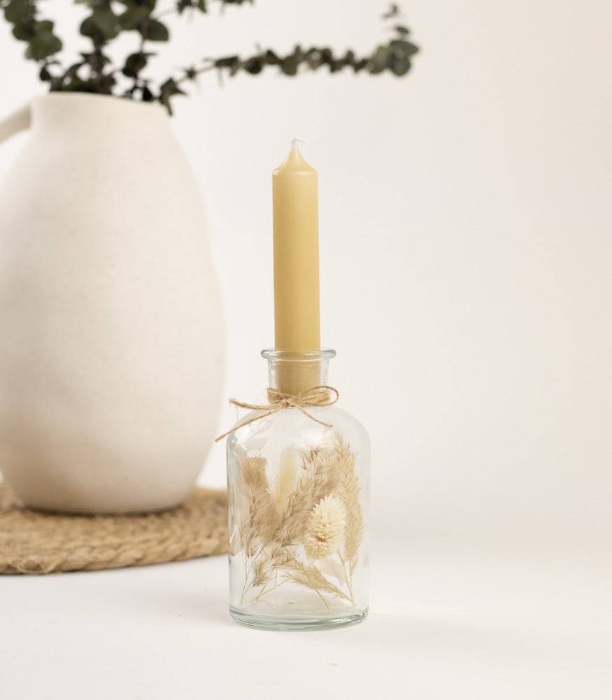 Personalisierbarer Kerzenständer mit Trockenblumen - Interior -> MAHINA Handmade -> Trockenblumen von mahina