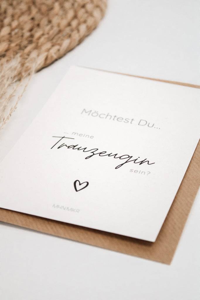 Geschenkkarte "Trauzeugin" - mahina