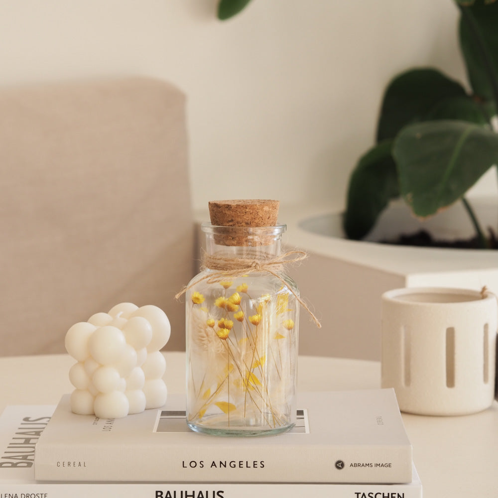 Personalisierbares Korkenglas mit Trockenblumen "Wild Summer" 3 Größen - Interior -> MAHINA Handmade -> Trockenblumen von mahina