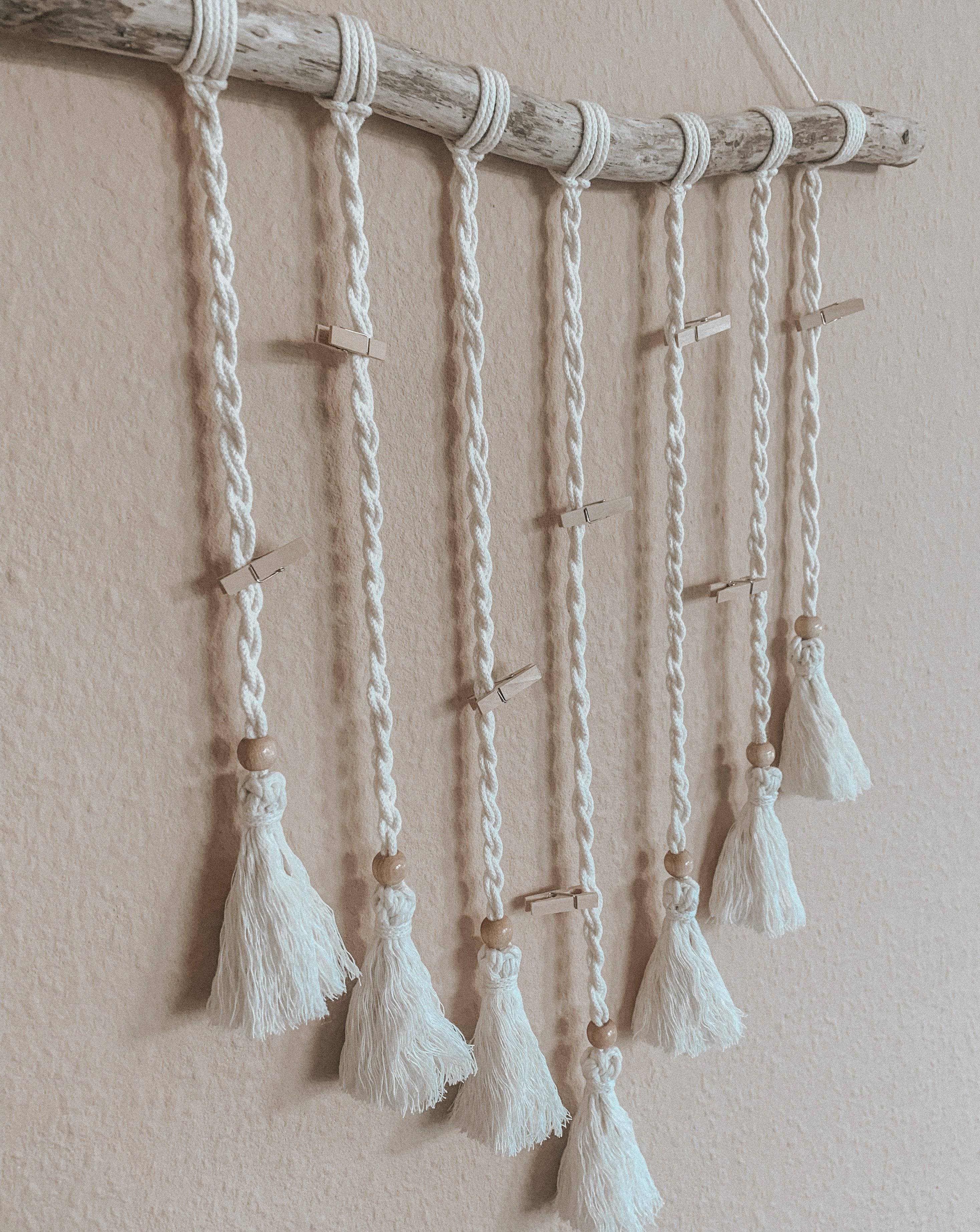 Handgemachter Makramee Fotowandbehang "Tassel" - Interior > Dekoration > Makramee von mahina
