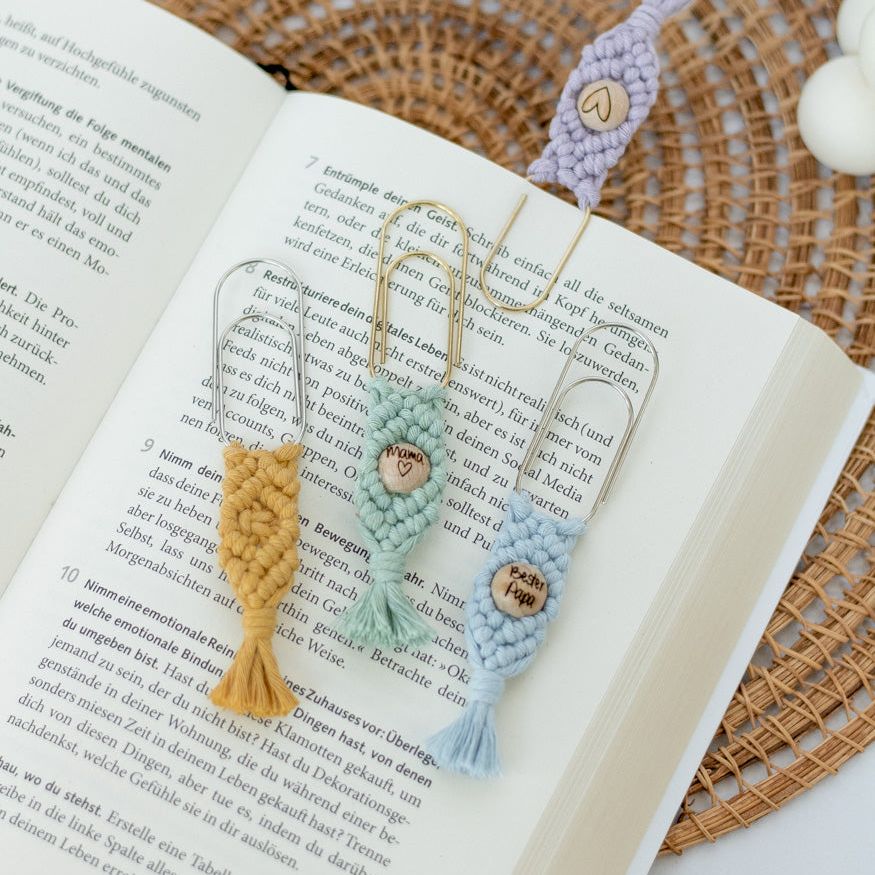 Handgemachtes Makramee Lesezeichen "Vivi" - Interior > Dekoration > Makramee von mahina