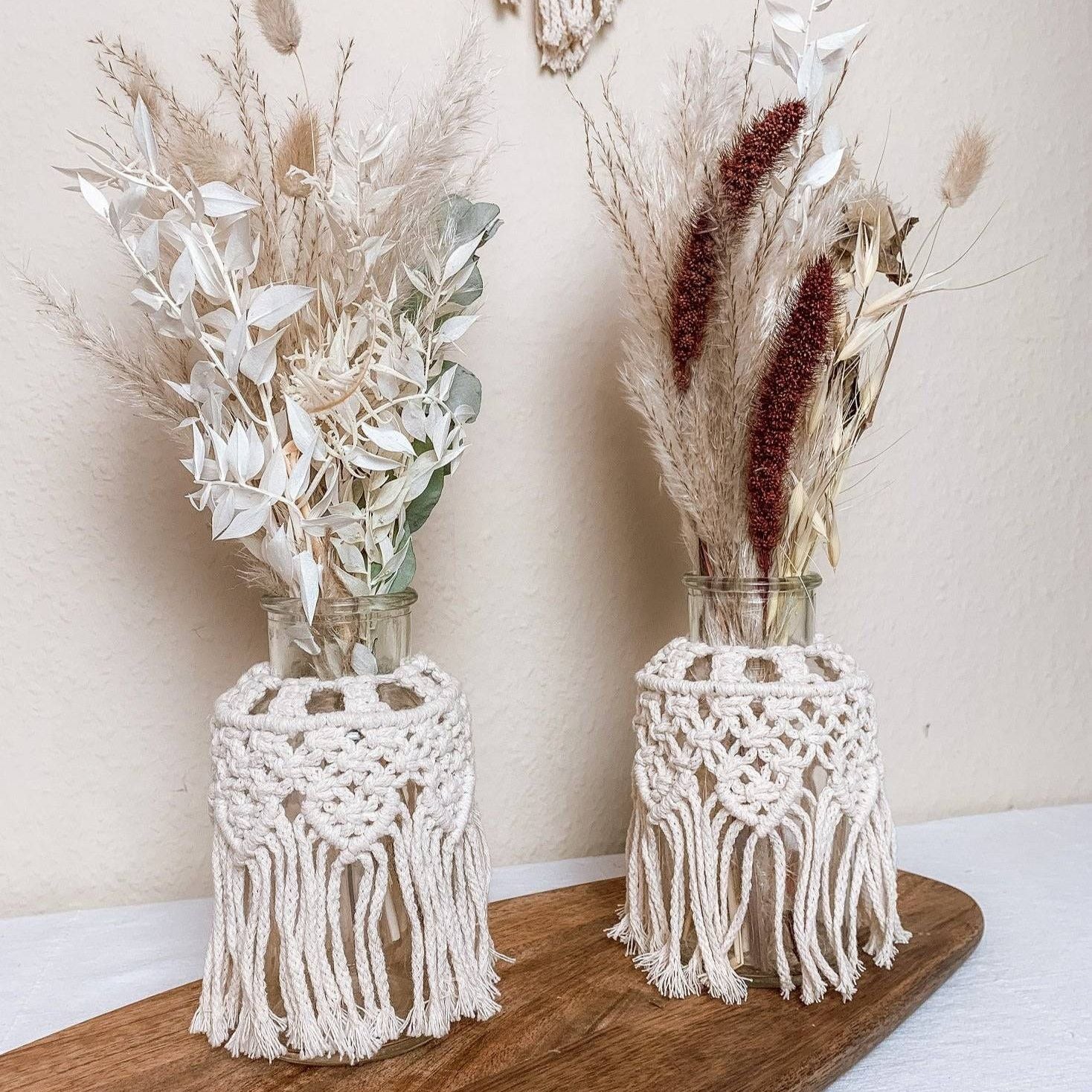 Handgemachte Makramee Vase/Windlicht - Interior > Dekoration > Makramee von mahina