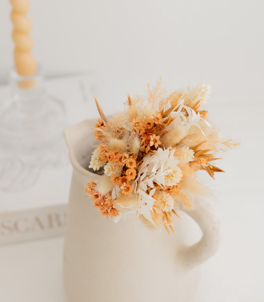 Kleiner Trockenblumenstrauß  "Peachy" - Trockenblumen -> Sträuße von mahina