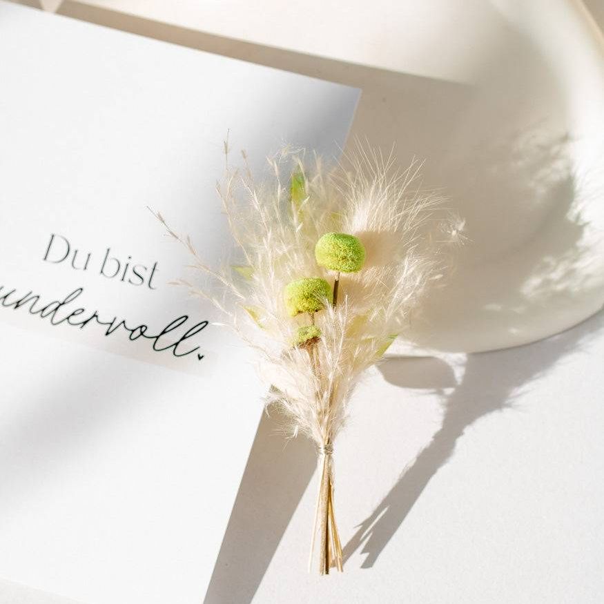 Mini Bouquet aus Trockenblumen "Wild Green" - mahina