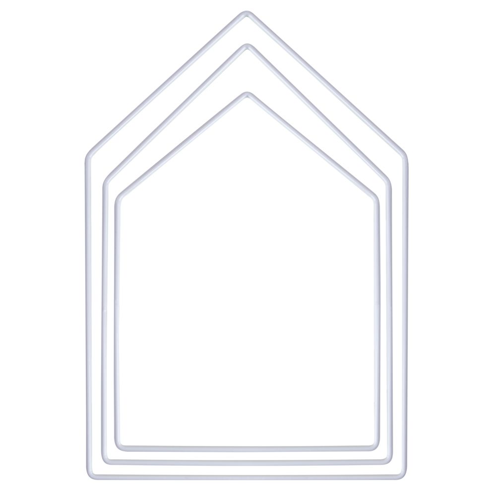 Metallring "Haus" in weiß, verschiedene Größen - Bastelbedarf -> Metall -> Metallringe -> Haus von mahina