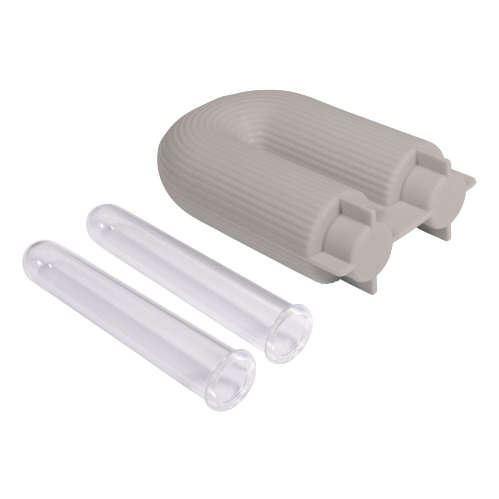 Silikon Gießform Regenbogen U-Form Vase geriffelt 8,5x3,8x10cm, inkl. 2 Reagenzgläser - Bastelbedarf -> Gießen von mahina