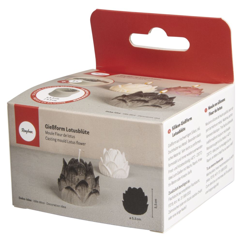 Silikon Gießform Vase Lotusblüte, 5,5x5,5cm - Bastelbedarf -> Gießen von mahina