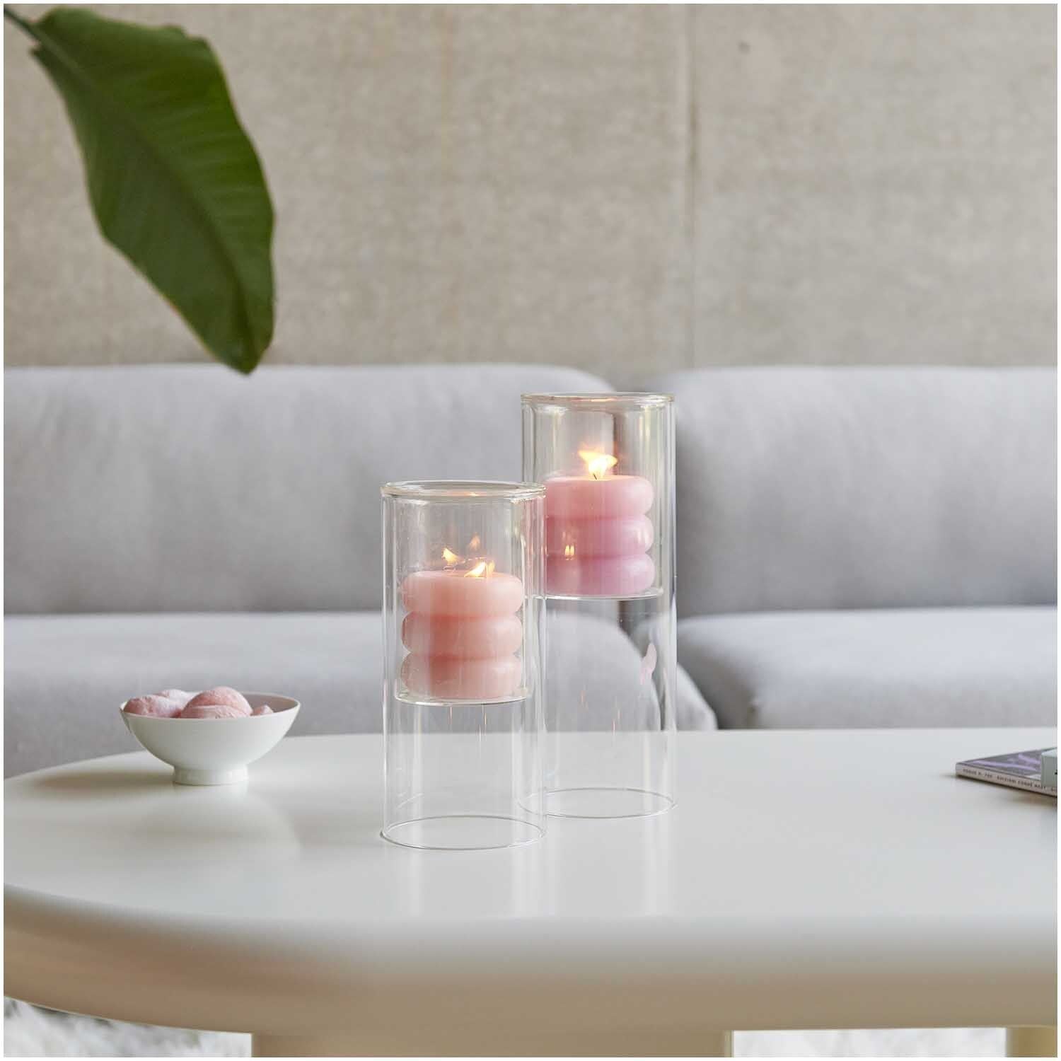 Rico Design Stumpenkerze "Ringe" 7x7cm - Interior > Dekoration > Kerzen von mahina