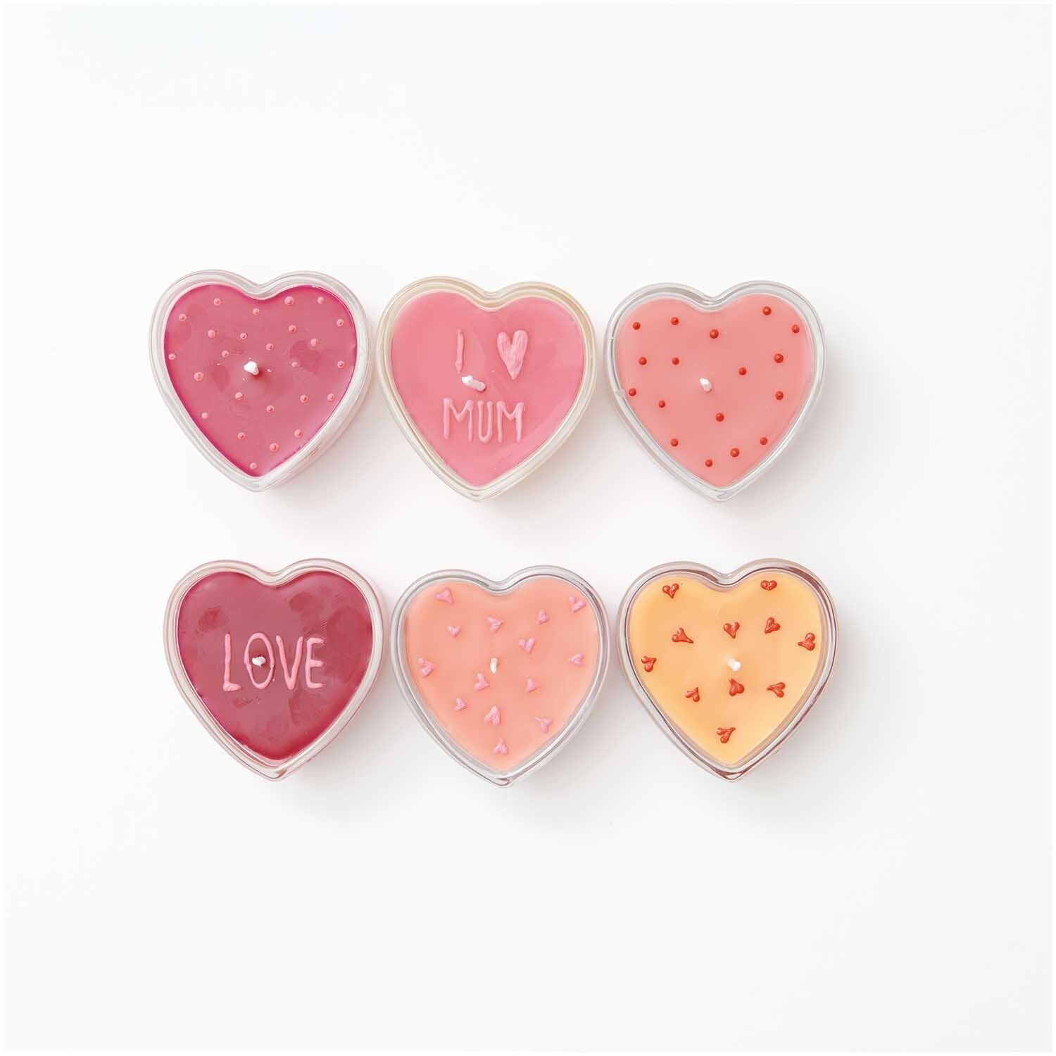 Kerzenglas Herz 7,7x7,7x3,8cm - Bastelbedarf -> Gießen von mahina