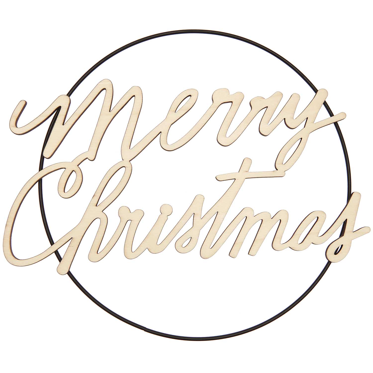 Rico Design Holzschriftzug magnetisch "Merry Christmas", 28,5x18,5cm - Bastelbedarf -> Holz > Holzkränze von mahina