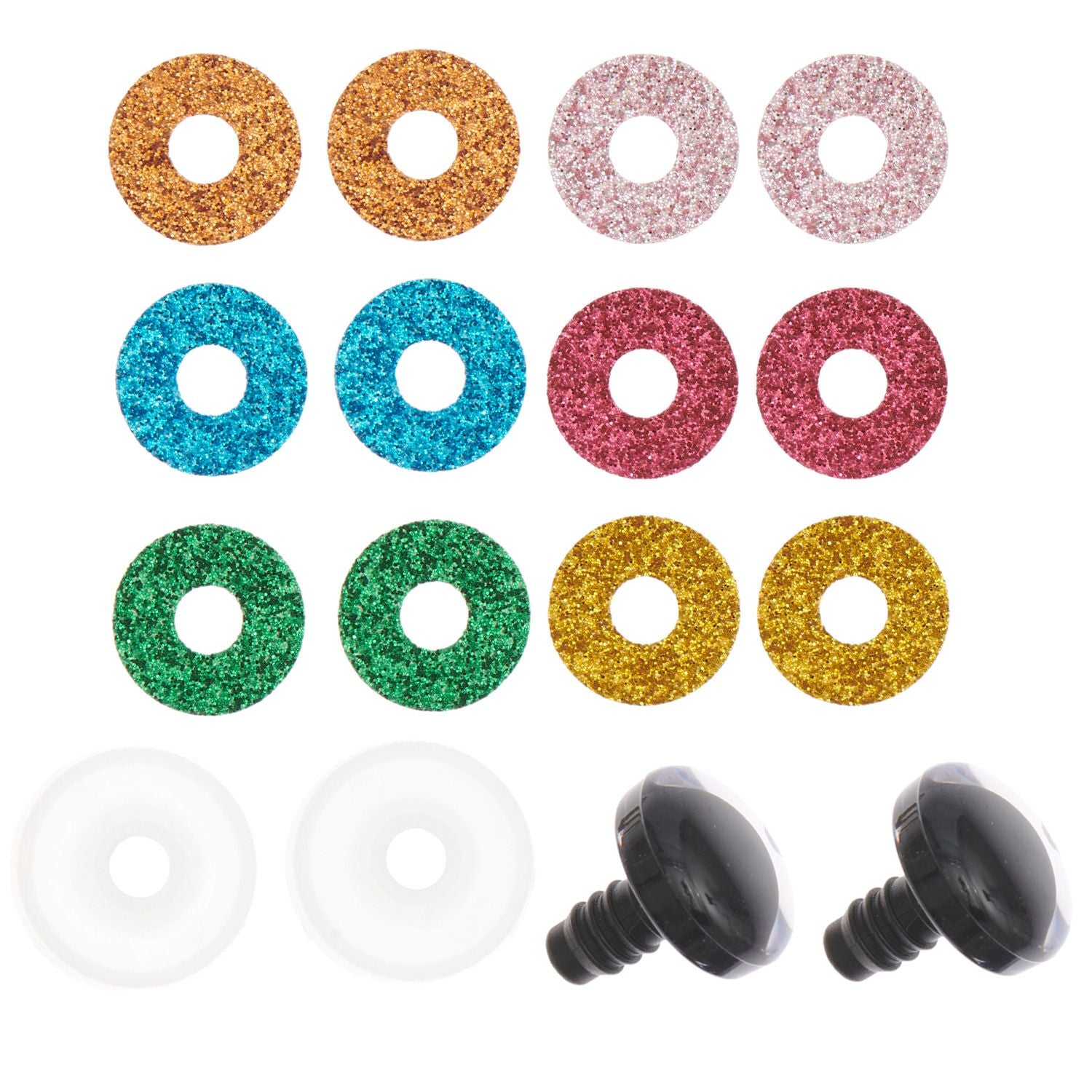 Sicherheitsaugen-Set für Kuscheltiere 20mm 1 Paar, 6 Farben - Garne -> Ricorumi von mahina