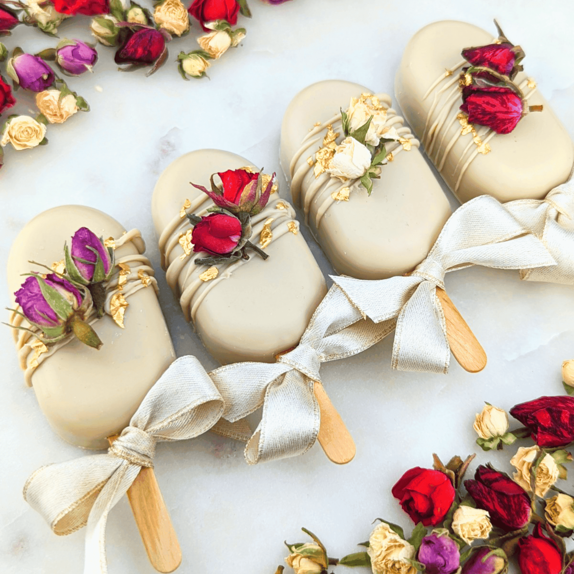 Rosie Rose "Dekorative Rosenblüten" 50g Gastro-Beutel - Essblüten von mahina