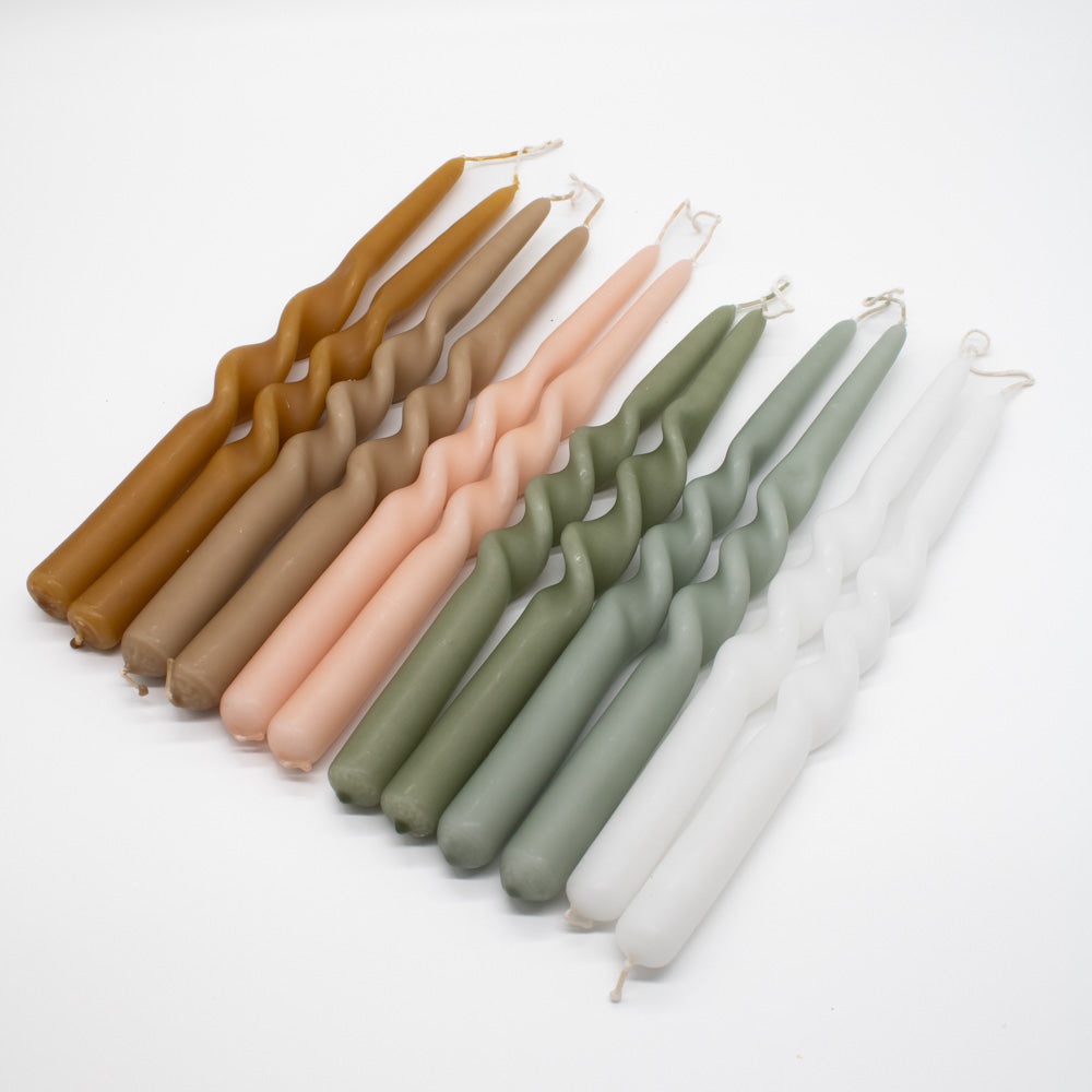 Kerze "Twist" 2,1x29cm 2 Stück 6 Farben - Interior > Dekoration > Kerzen von mahina