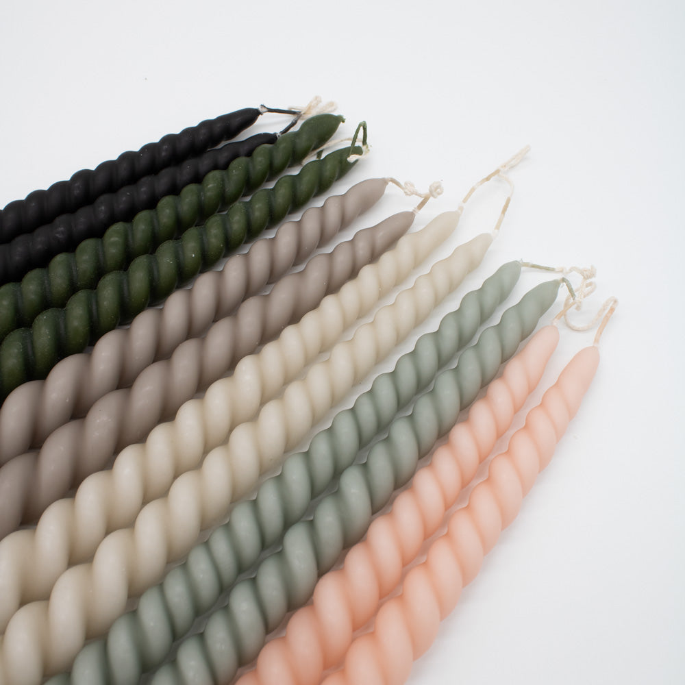 Kerze "Swirl" 2,1x29cm 2 Stück 10 Farben - Interior > Dekoration > Kerzen von mahina