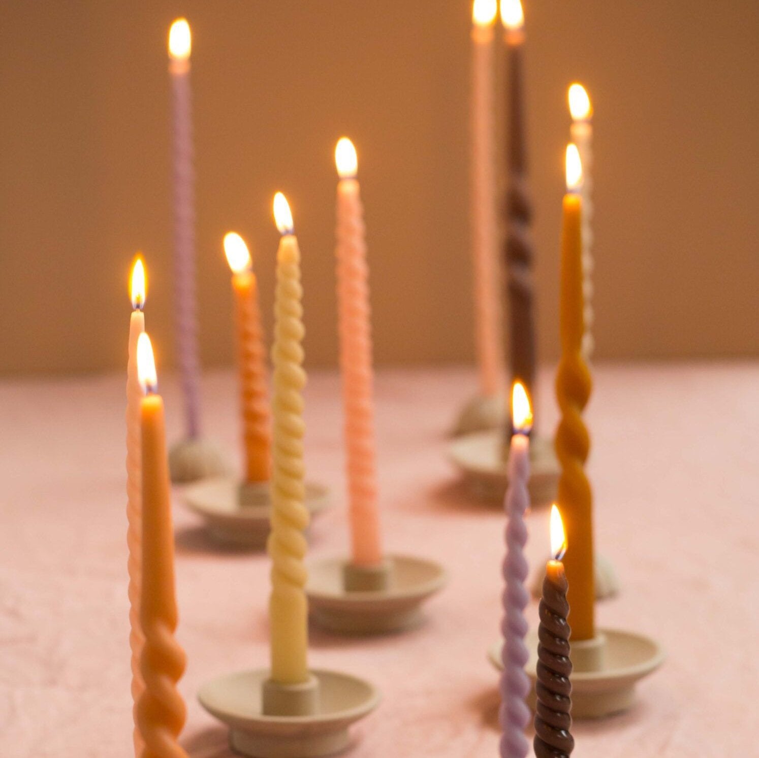 Kerze "Swirl" 2,1x29cm 2 Stück 10 Farben - Interior > Dekoration > Kerzen von mahina