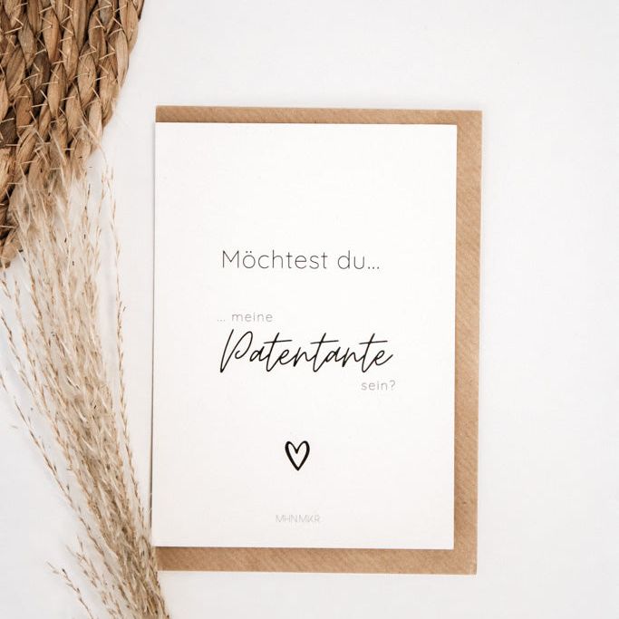 Geschenkkarte "Patentante" - mahina