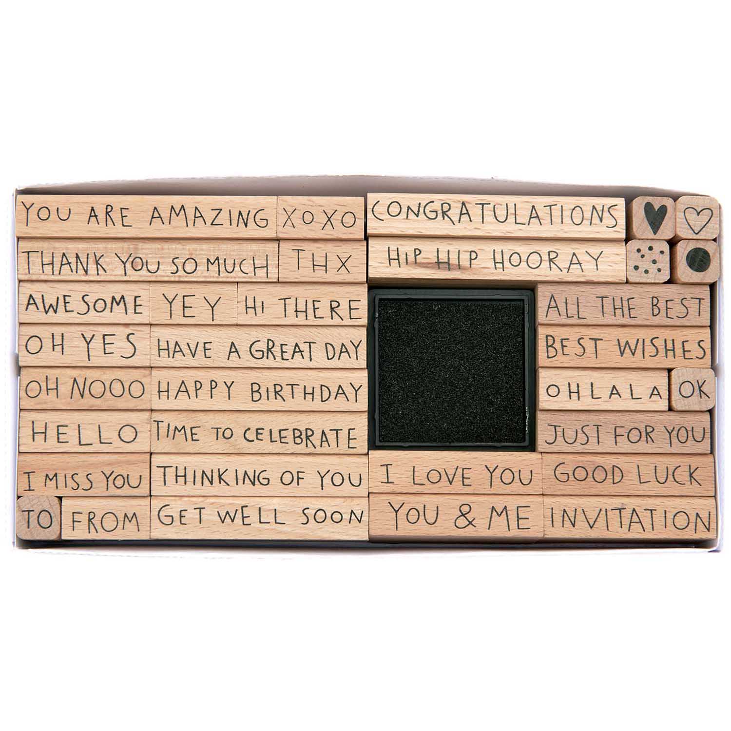 Paper Poetry Stempelset "Texte Englisch" 33teilig - mahina