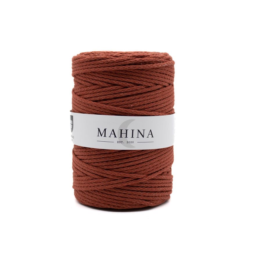 MAHINA Garn 4mm geflochten Rostrot 200m - mahina