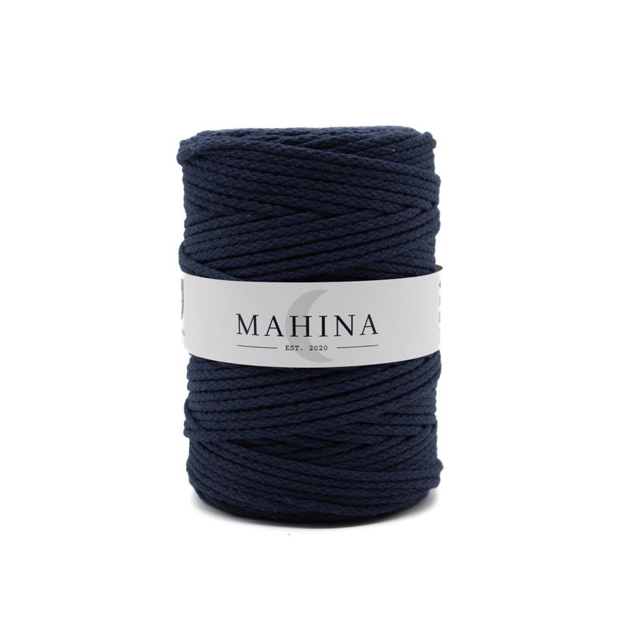 MAHINA Garn 4mm geflochten Marineblau 200m - mahina
