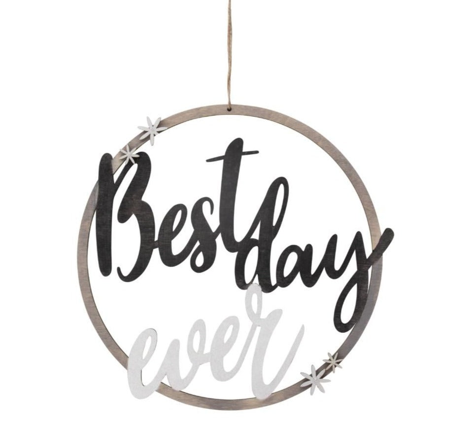 Rayher Holzkranz "Best Day Ever" ø 30cm, FSC Mix Credit - mahina