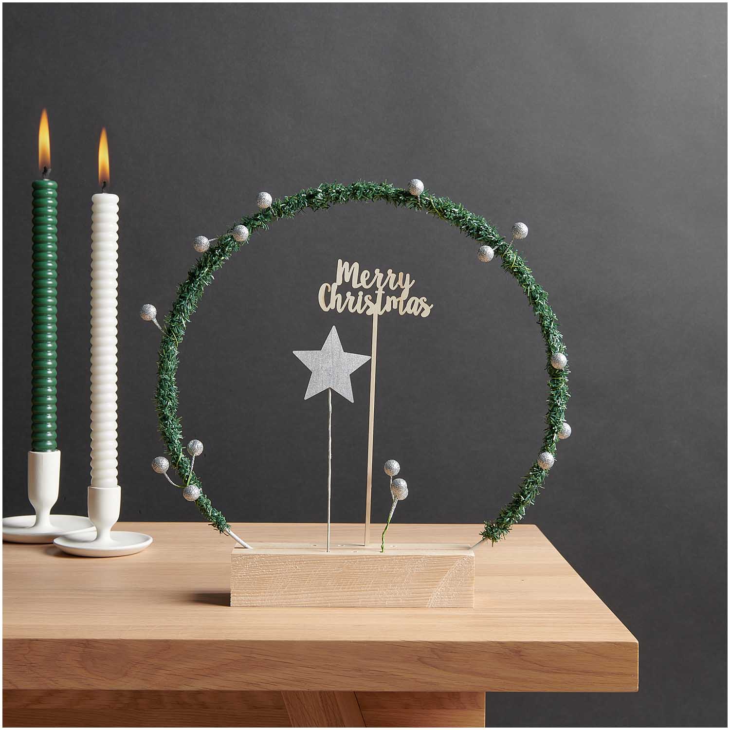 Holzpicker "Merry Christmas" 25,7x7,8cm - Bastelbedarf -> Geschenkverpackungen von mahina