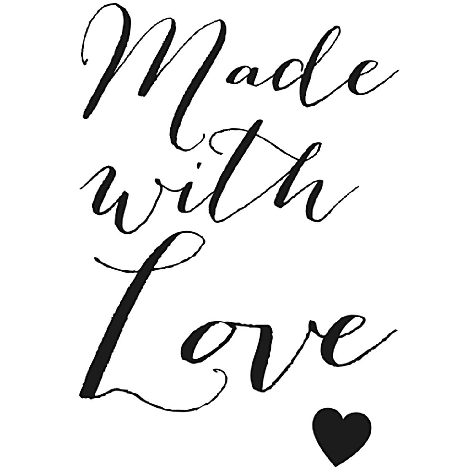 Rico Design Stempel "Made With Love" 3,6x4,9cm - mahina