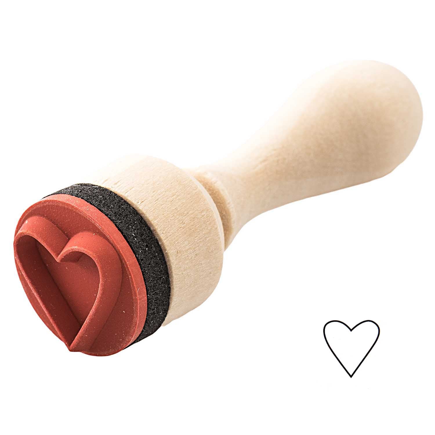Rico Design Mini Stempel "Herz" 1,5cm Ø - mahina