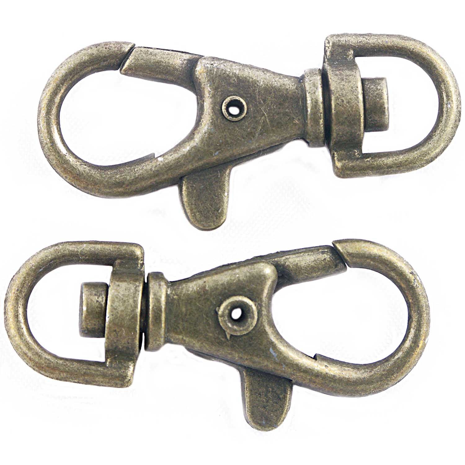 Rico Design Karabiner/Schlüsselanhänger in altgold, 2 Stück - mahina