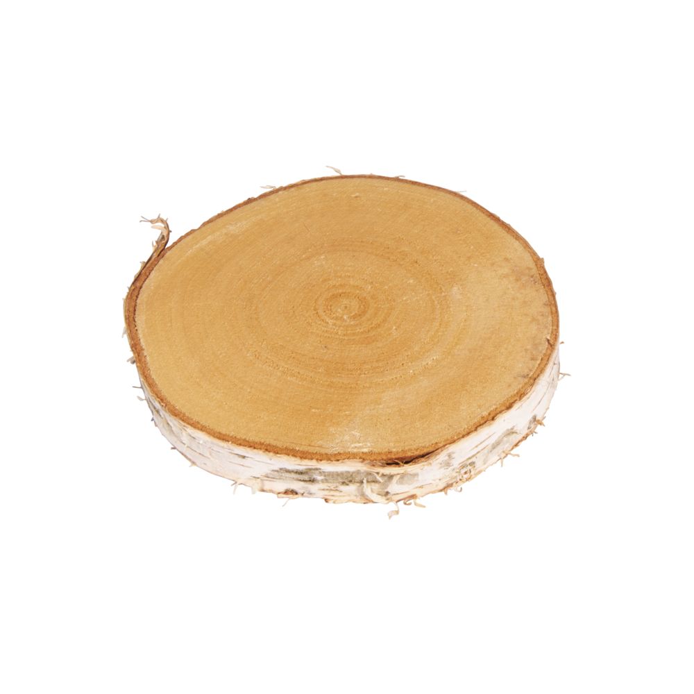 Holzscheibe/Baumscheibe aus Birke 15-17cm, 1 Stück - mahina