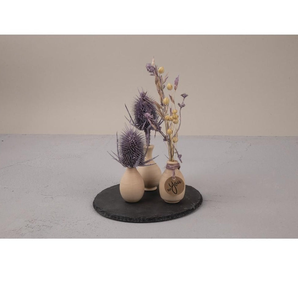 DIY Trockenblumen Strauß in flieder, 28cm - mahina