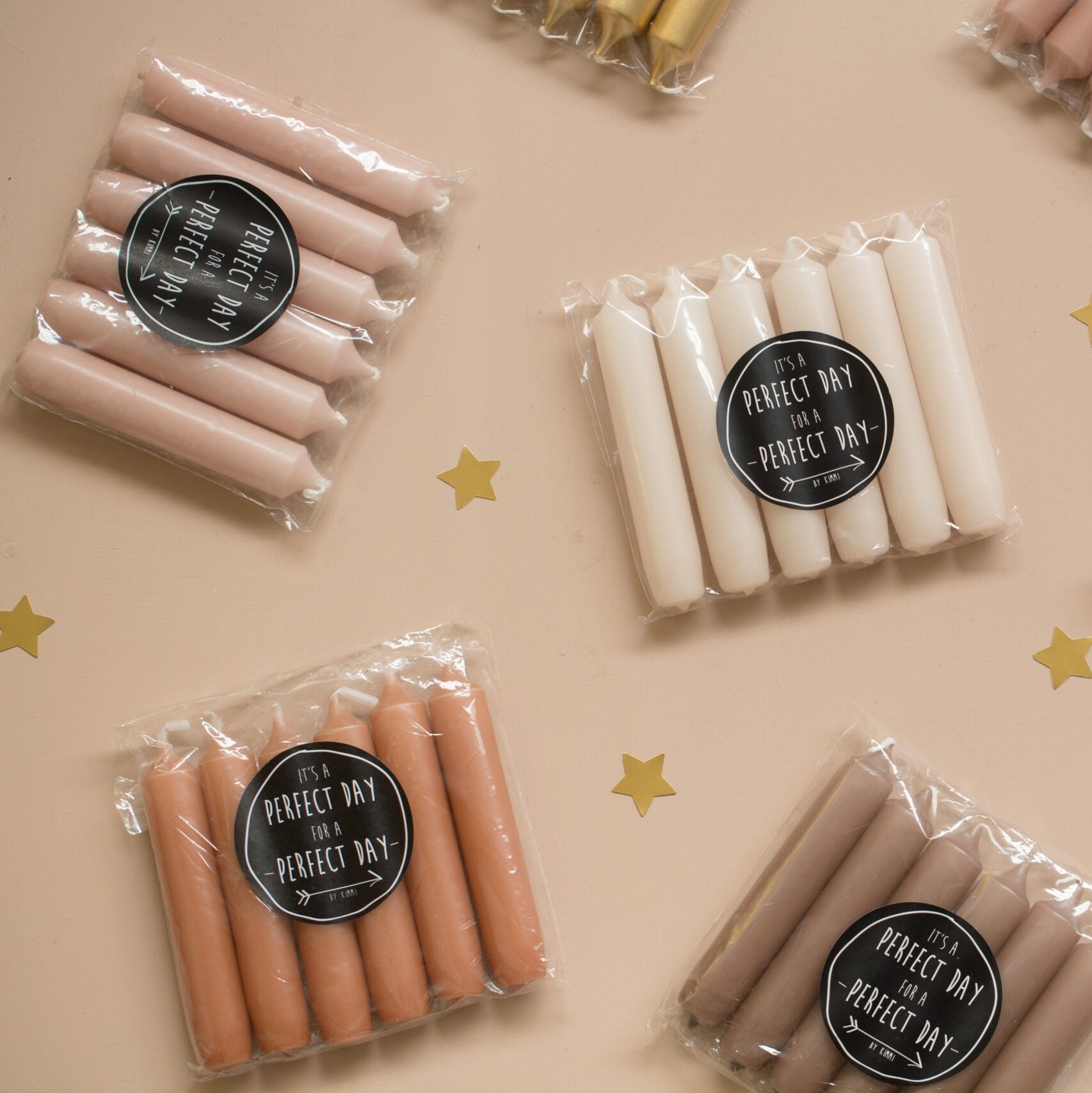 Kerze "Cadeau" 2,1x12cm 6 Stück 15 Farben - Interior > Dekoration > Kerzen von mahina