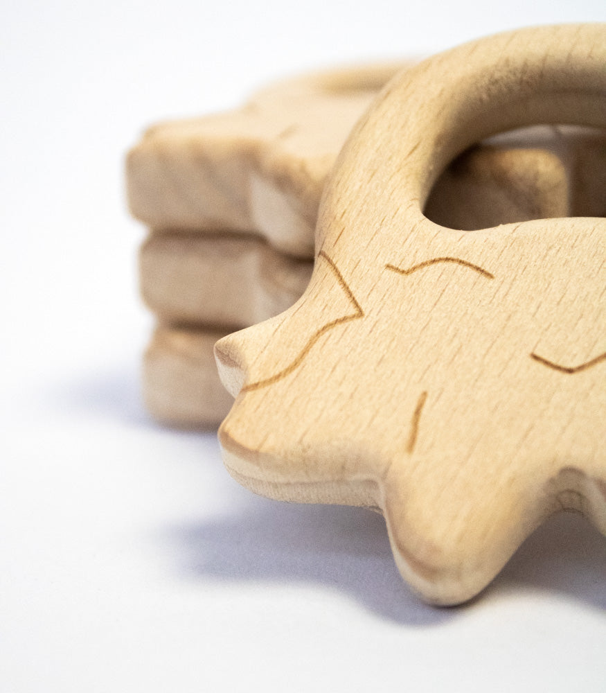 Beißring "Krake" aus Buchenholz - mahina