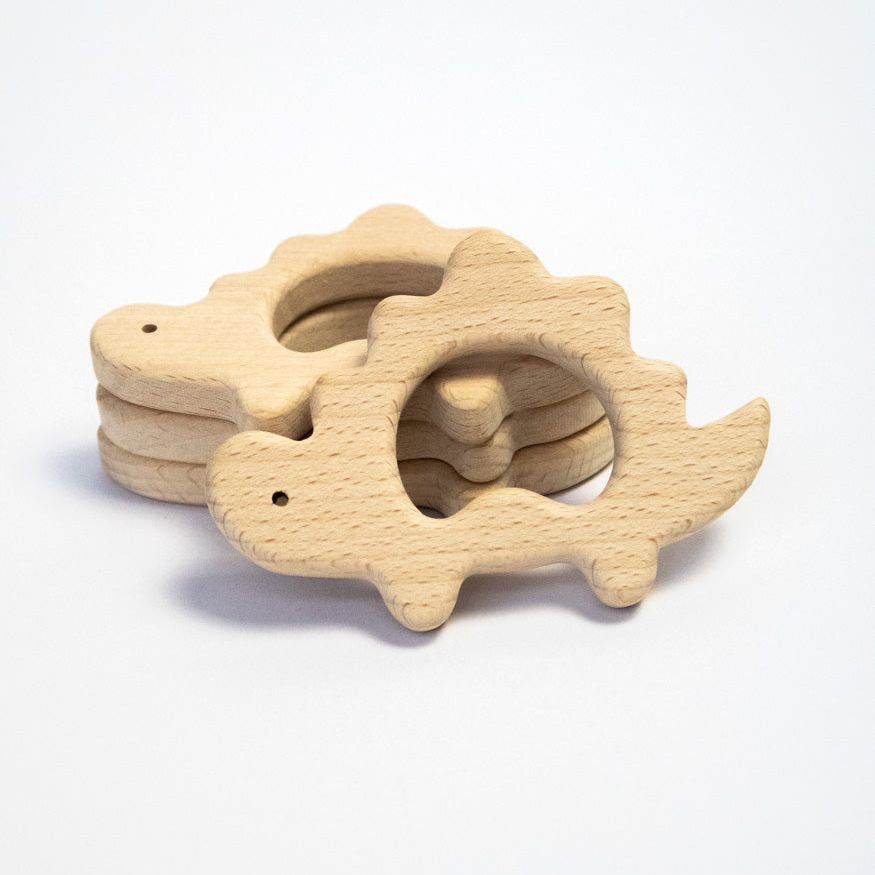 Beißring "Dino" aus Buchenholz - mahina