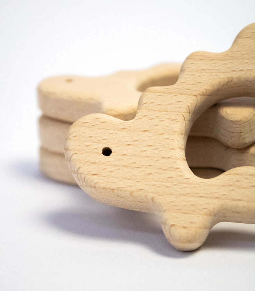 Beißring "Dino" aus Buchenholz - mahina