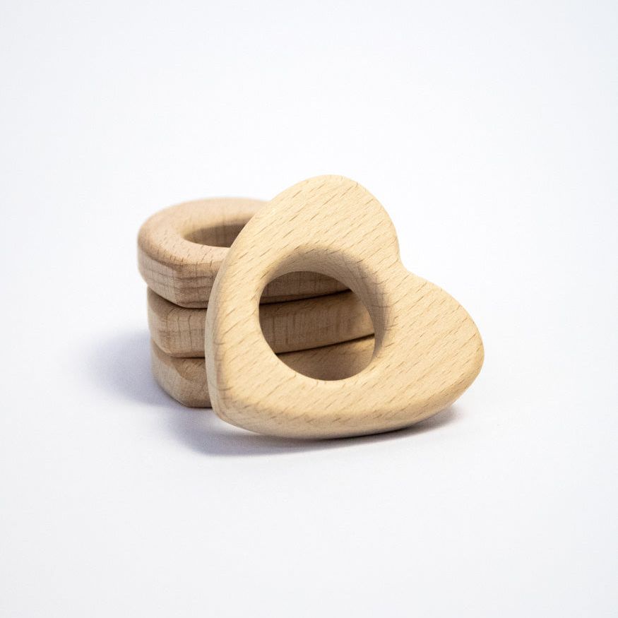 Beißring "Herz" aus Buchenholz - mahina