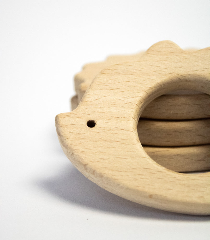 Beißring "Grosser Igel" aus Buchenholz - mahina