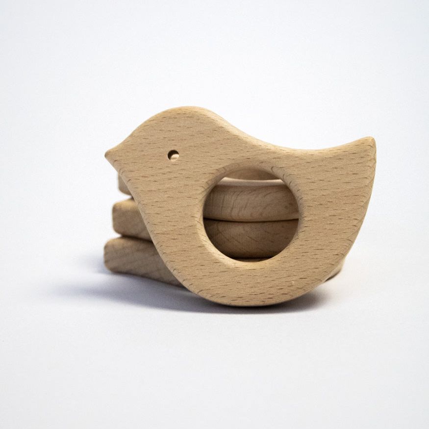 Beißring "Kleiner Vogel" aus Buchenholz - mahina