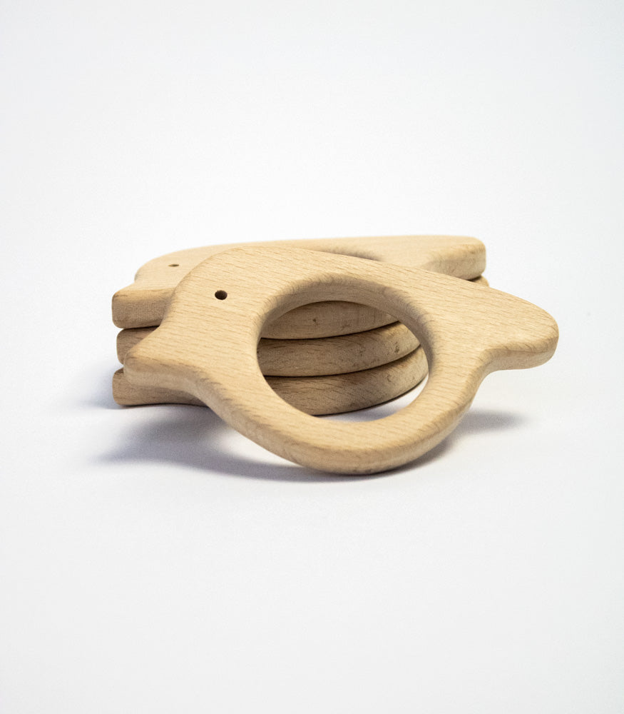 Beißring "Grosser Vogel" aus Buchenholz - mahina