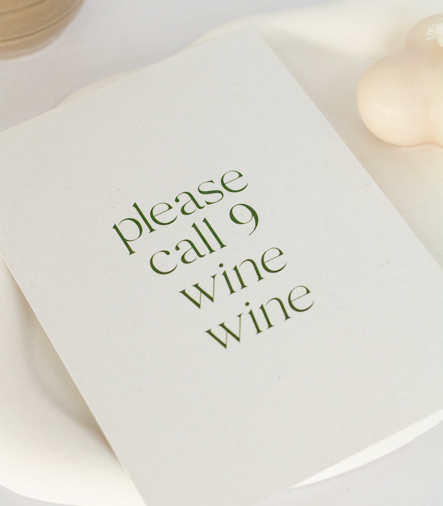 Geschenkkarte "Wine" - mahina