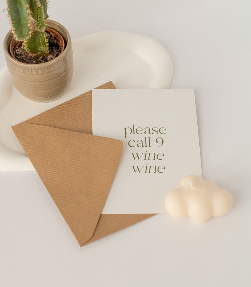 Geschenkkarte "Wine" - mahina