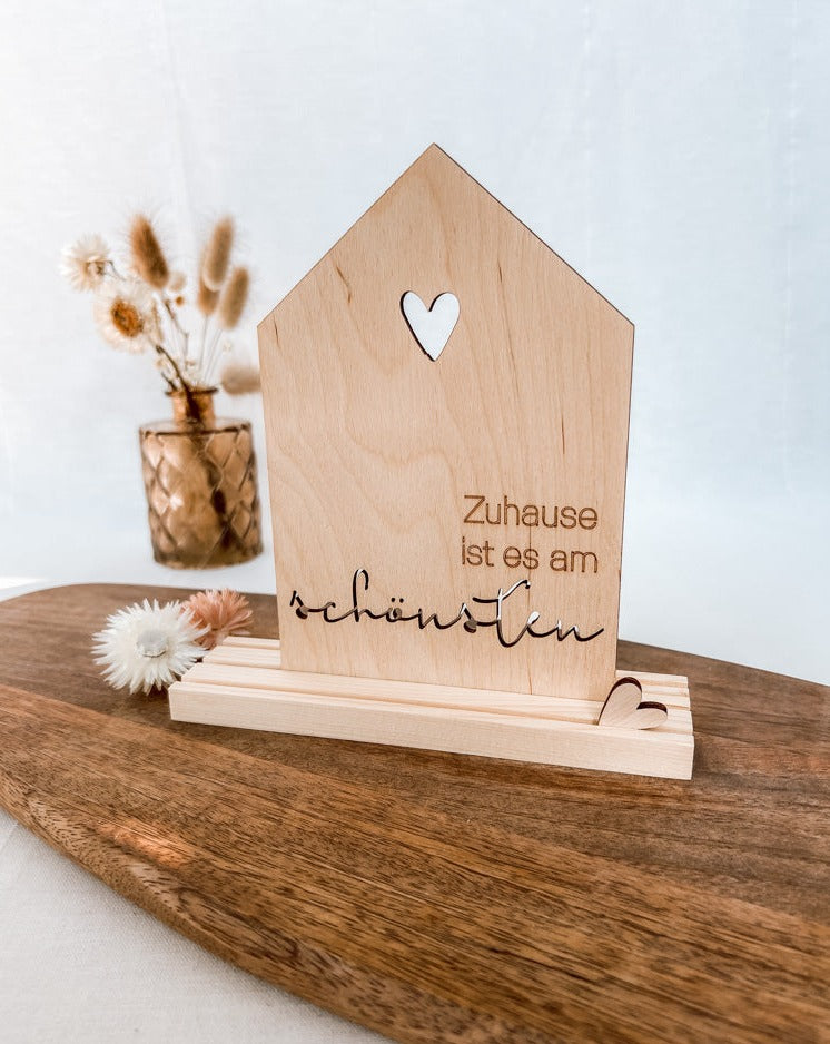 Rayher Holzmotiv Haus "Zuhause ist es am Schönsten", FSC 100% - Bastelbedarf -> Sonstiges von mahina