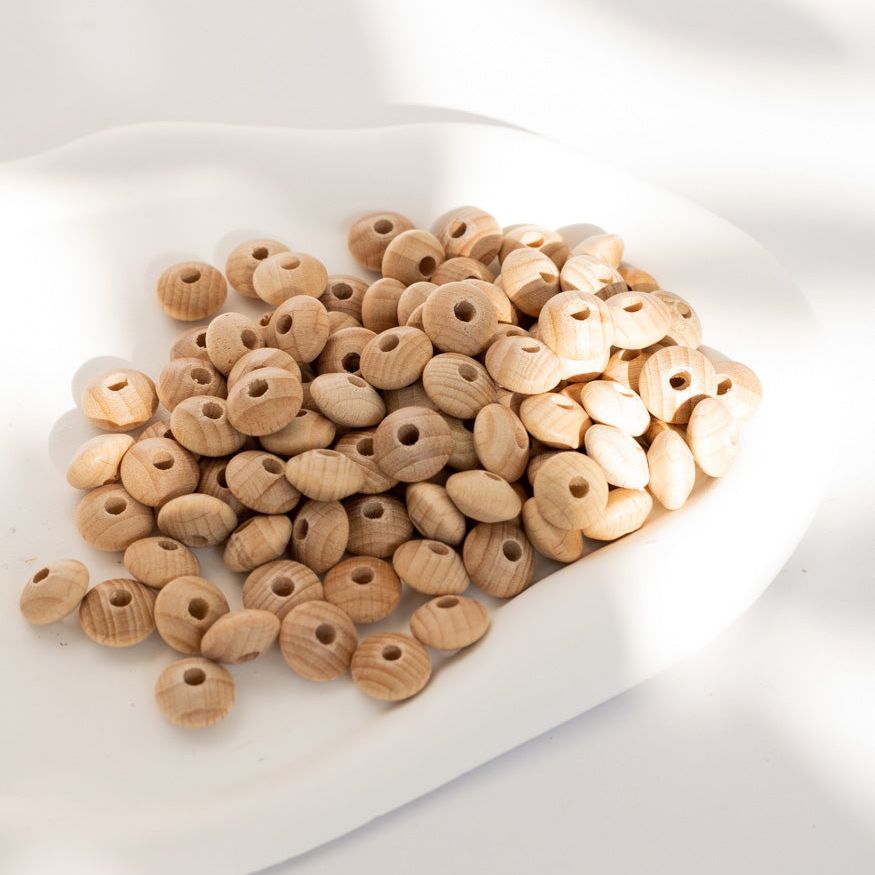 Holzperle "Linse" Buchenholz 12mm - mahina