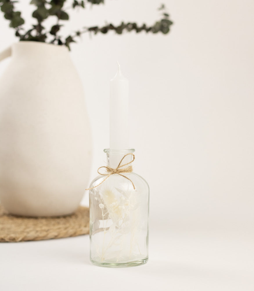 Personalisierbarer Kerzenständer mit Trockenblumen - Interior -> MAHINA Handmade -> Trockenblumen von mahina