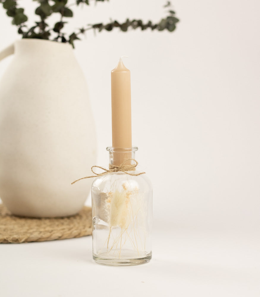Personalisierbarer Kerzenständer mit Trockenblumen - Interior -> MAHINA Handmade -> Trockenblumen von mahina