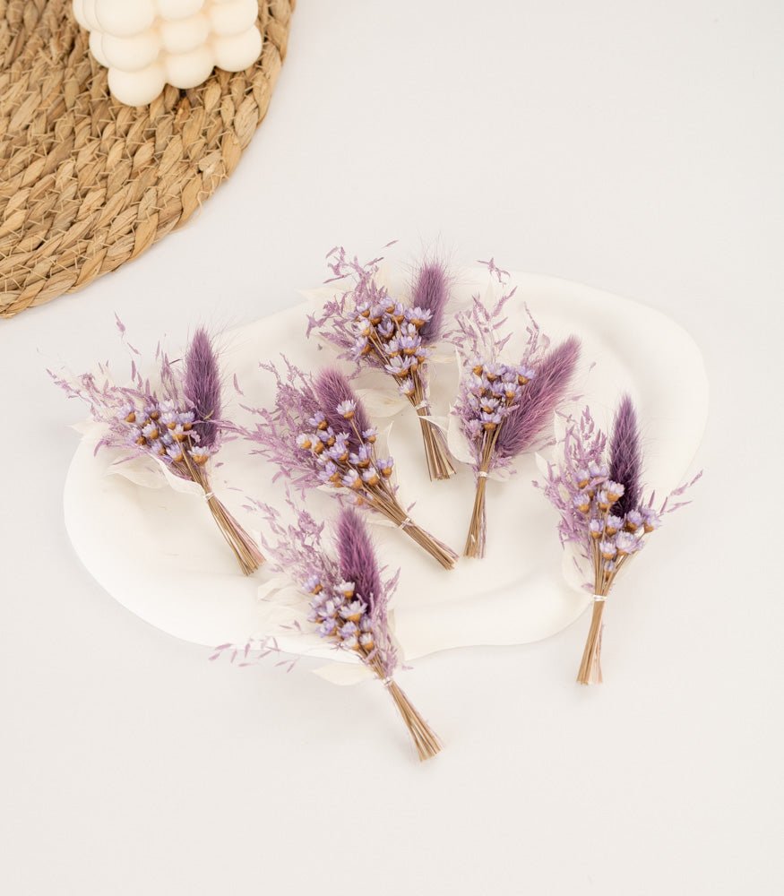 Mini Bouquet aus Trockenblumen "Wild Violet" - mahina