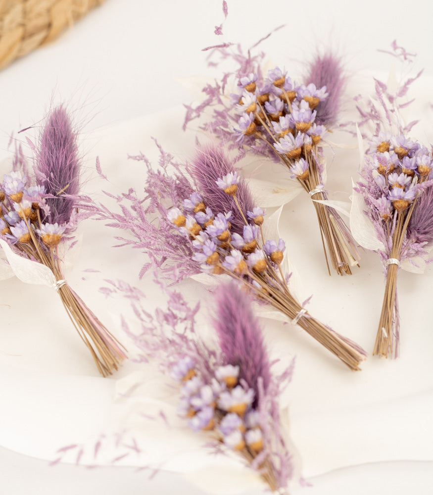 Mini Bouquet aus Trockenblumen "Wild Violet" - mahina