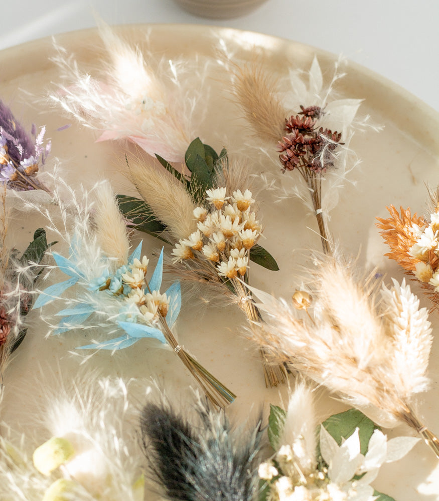 Mini Bouquet aus Trockenblumen, verschiedene Farben - Trockenblumen -> Sträuße von mahina