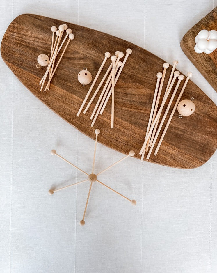 Mobile Stern Holz 6-armig 4 Größen - Bastelbedarf -> Holz -> Mobile von mahina