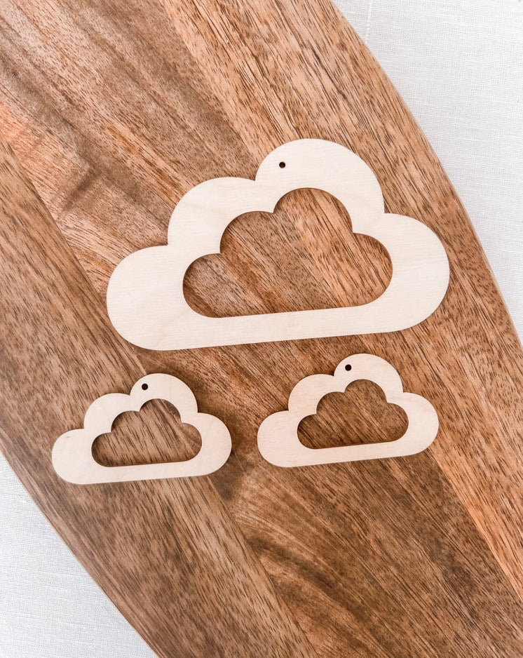 Rayher Anhänger für Mobile Wolke aus Holz, FSC Mix Credit - mahina