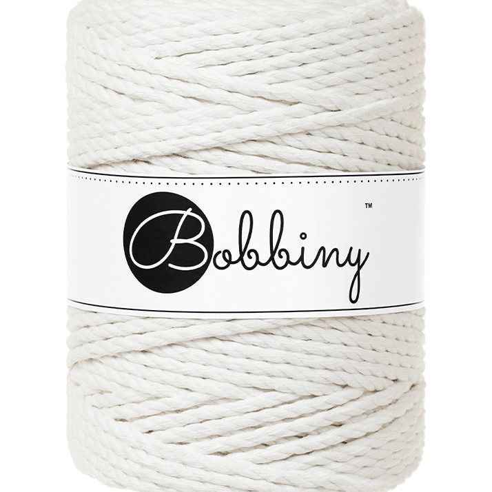 Bobbiny Makramee Garn 5mm 3ply Off White 100m - mahina